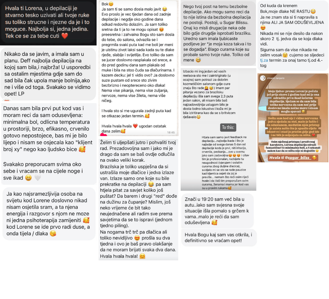 Recenzije Poruke zadovoljnih klijentica